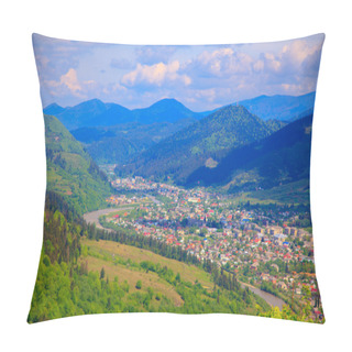 Personality  Village Between The Mountains Pillow Covers