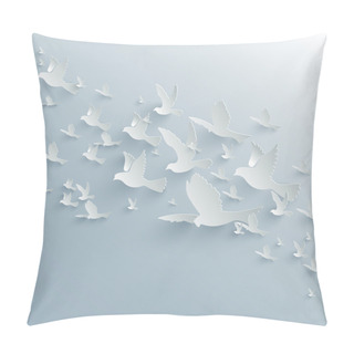 Personality  Vector Background With Paper Pigeons Pillow Covers