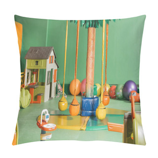 Personality  Swings And Colorful Toys In Entertainment Center Pillow Covers