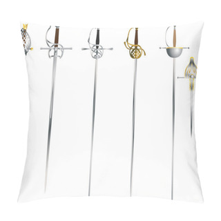 Personality  Set Of The Vector Rapier And Epee For Fencing Or Duel Pillow Covers