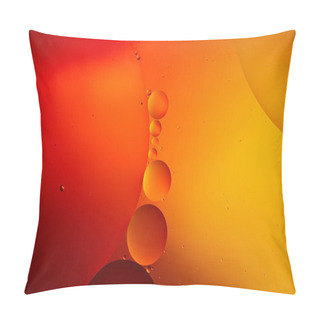 Personality  Creative Abstract Orange And Red Color Background From Mixed Water And Oil  Pillow Covers