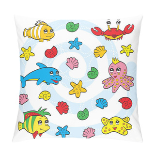 Personality  Cute Sea Animals Pillow Covers