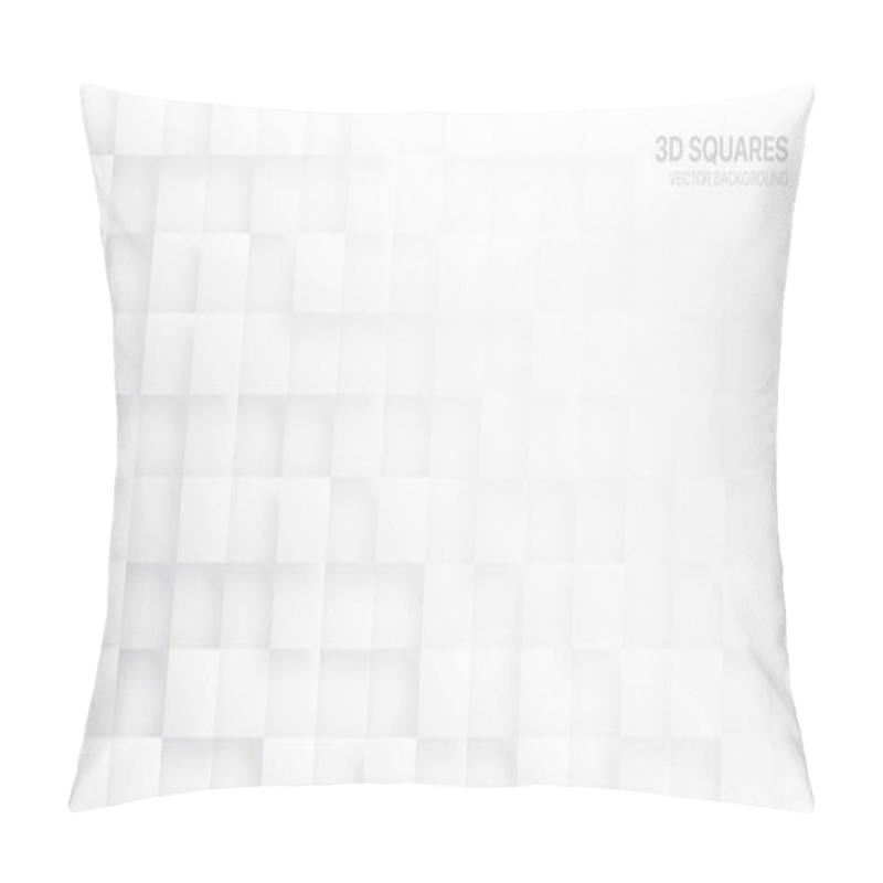 Personality  White 3D Vector Blocks Abstract Background Pillow Covers