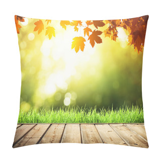 Personality  Cup Coffee And Sunny Trees Background Pillow Covers