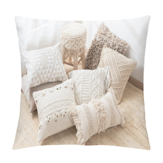 Personality  An Assortment Of Cushions Arranged On The Floor Of A Cozy Living Room, Providing A Comfortable And Inviting Area Pillow Covers