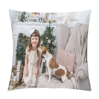 Personality  Girl And Dog Gay Friends. Pillow Covers