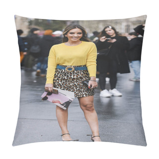 Personality  Paris, France - March 05, 2019: Street Style Appearance During Paris Fashion Week - PFWFW19 Pillow Covers