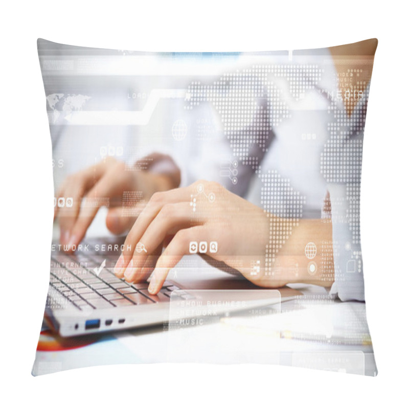 Personality  Business Person Working On Computer Pillow Covers