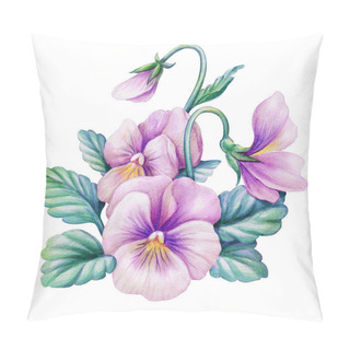 Personality  Viola Flowers Pillow Covers