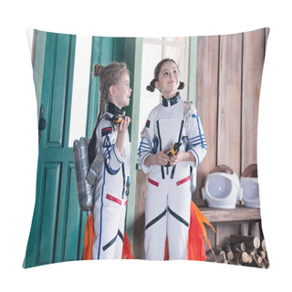 Personality  Girls In Astronaut Costumes Pillow Covers