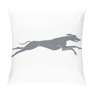 Personality  Silhouette Of Running Dog Whippet Breed Pillow Covers