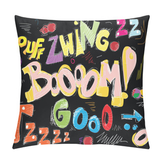 Personality  Comic Book Words Collection Pillow Covers