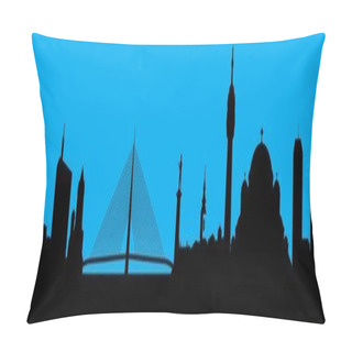 Personality  Vector City Skyline Silhouette Pillow Covers