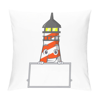 Personality  Grinning With Board Lighthouse Character Cartoon Style Pillow Covers