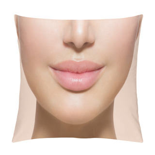 Personality  Beautiful Perfect Lips. Sexy Mouth Closeup Pillow Covers