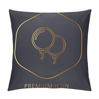 Personality  Balloons Golden Line Premium Logo Or Icon Pillow Covers