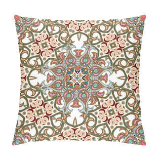 Personality  Seamless Background Pattern. Decorative Symmetric Mosaic Pattern. Vector Pillow Covers