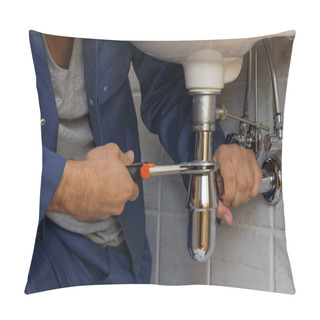 Personality  Plumber At Work Pillow Covers