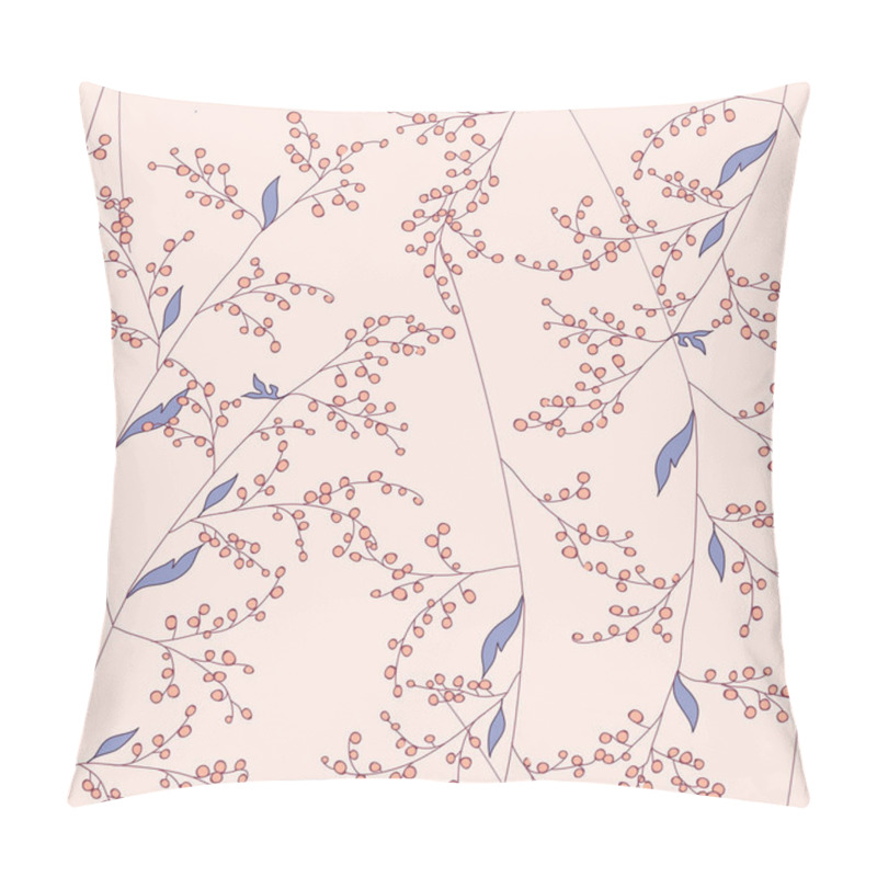 Personality  Flower vector illustration with wild flowers and plants. pillow covers