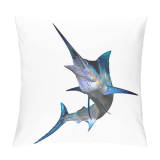 Personality  Marlin Profile Pillow Covers