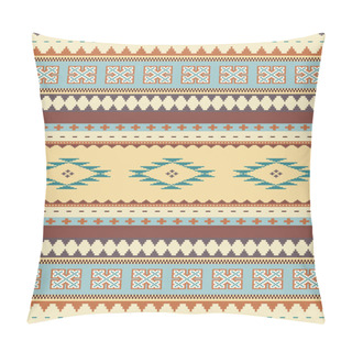 Personality  Ethnic Geometric Pattern. Mexican Tribal Ornament. South West Design. Vector Seamless Pattern. Pillow Covers