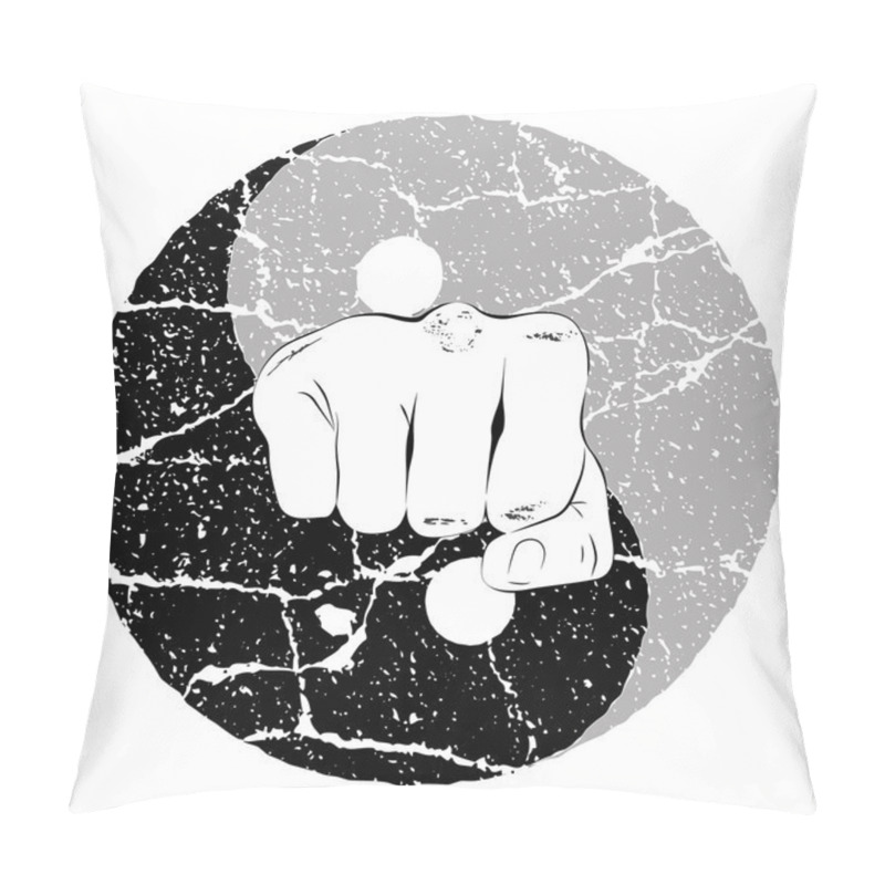 Personality  Fist Yin Yang pillow covers