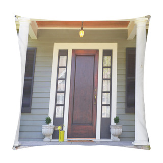 Personality  Brown Stained Front Door Pillow Covers