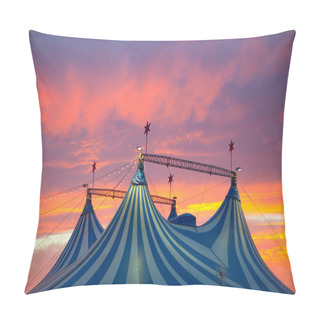 Personality  Circus Tent In A Dramatic Sunset Sky Colorful Pillow Covers