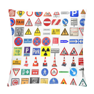Personality  Set Of European Signs Pillow Covers