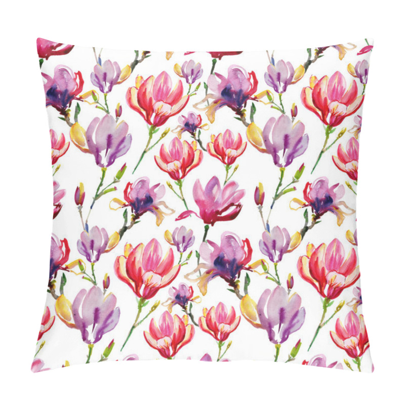 Personality  Watercolor magnolias pattern pillow covers