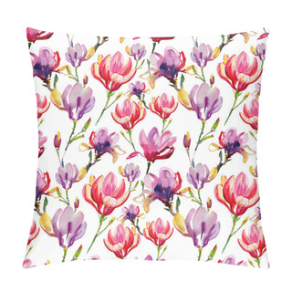 Personality  Watercolor Magnolias Pattern Pillow Covers