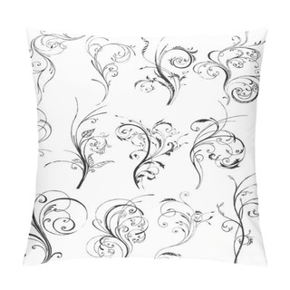 Personality  Floral Design Elements, Vector Pillow Covers