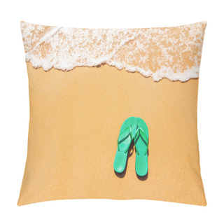 Personality  Flip Flops On The Sand Pillow Covers