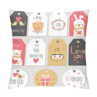Personality  Romantic Gift Tags And Cards. Hand Drawn Design Elements.  Pillow Covers