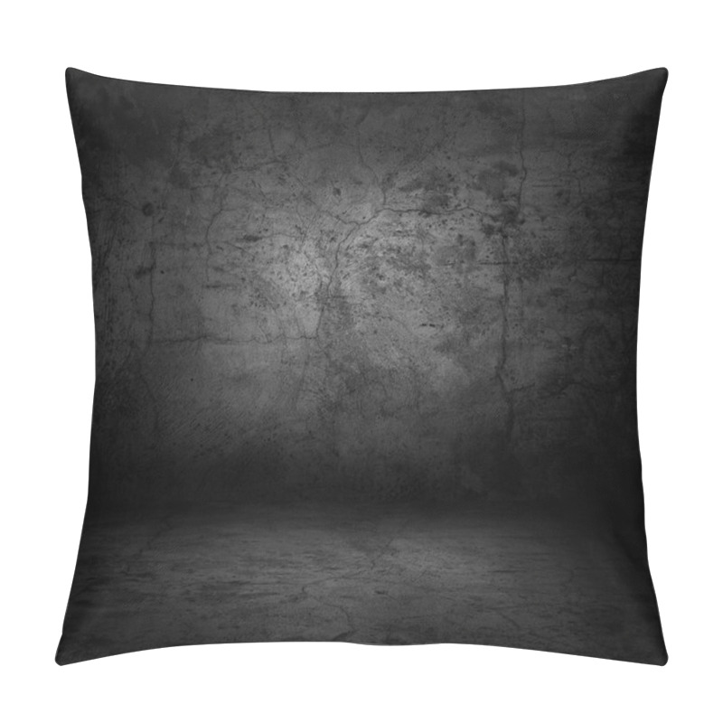 Personality  Image of dark concrete wall and floor pillow covers