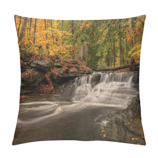 Personality  Waterfall In Autumn Pillow Covers