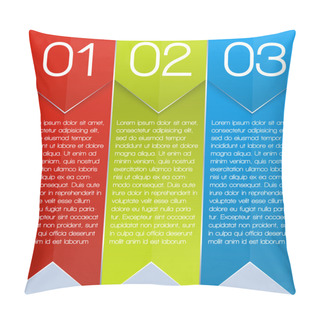 Personality  One Two Three Options Banners. Pillow Covers
