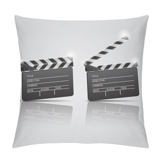 Personality  Film Clap Boards Cinema. Vector Illustration Pillow Covers
