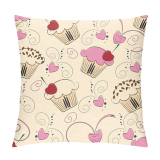 Personality  Cupcake Seamless Pattern Pillow Covers
