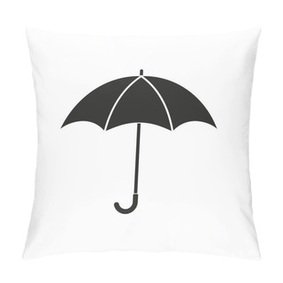 Personality  Umbrella Symbol On The White Background. Vector Illustration. Pillow Covers