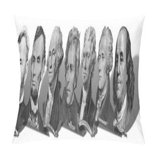 Personality  Portraits Of Presidents And Politicians From Dollars Pillow Covers
