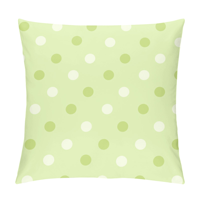 Personality  Pattern With Polka Dots On A  Green Background.  Pillow Covers