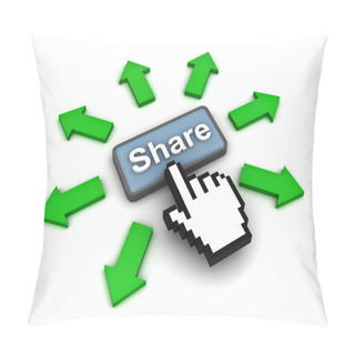 Personality  Clicking Share Button Concept Pillow Covers