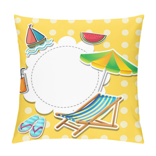 Personality  A Stationery With Things Found At The Beach Pillow Covers