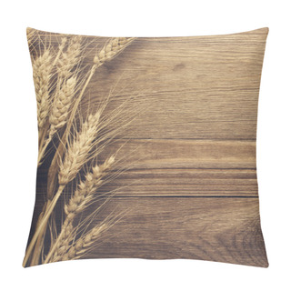 Personality  Wheat On The Wooden Background Pillow Covers