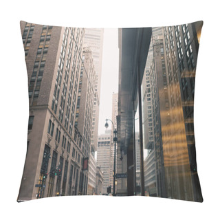 Personality  Urban Street With Modern Buildings In Downtown Of New York City Pillow Covers