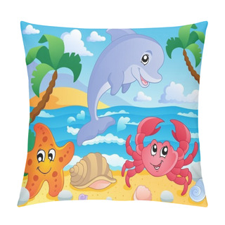 Personality  Beach Theme Scenery 3 Pillow Covers
