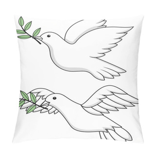 Personality  White Dove Symbol Pillow Covers
