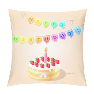 Personality  Vector Birthday Card Vector Illustration  Pillow Covers
