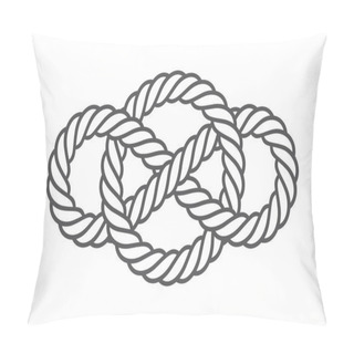 Personality  Vector Celtic Symbol Infinitely Intertwined Rope. Isolated On White Background. Pillow Covers